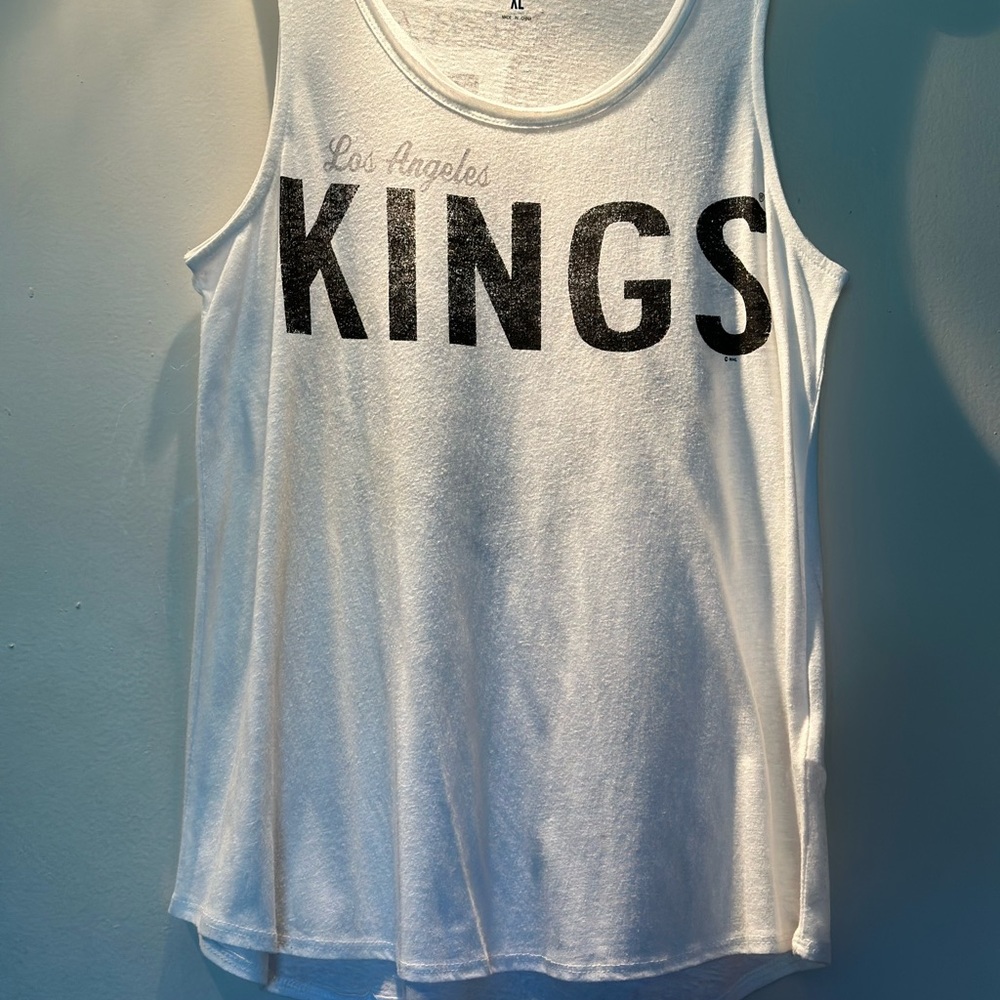 Los Angeles Kings Vintage Women’s White Tank top size XL by 4her Carl Banks